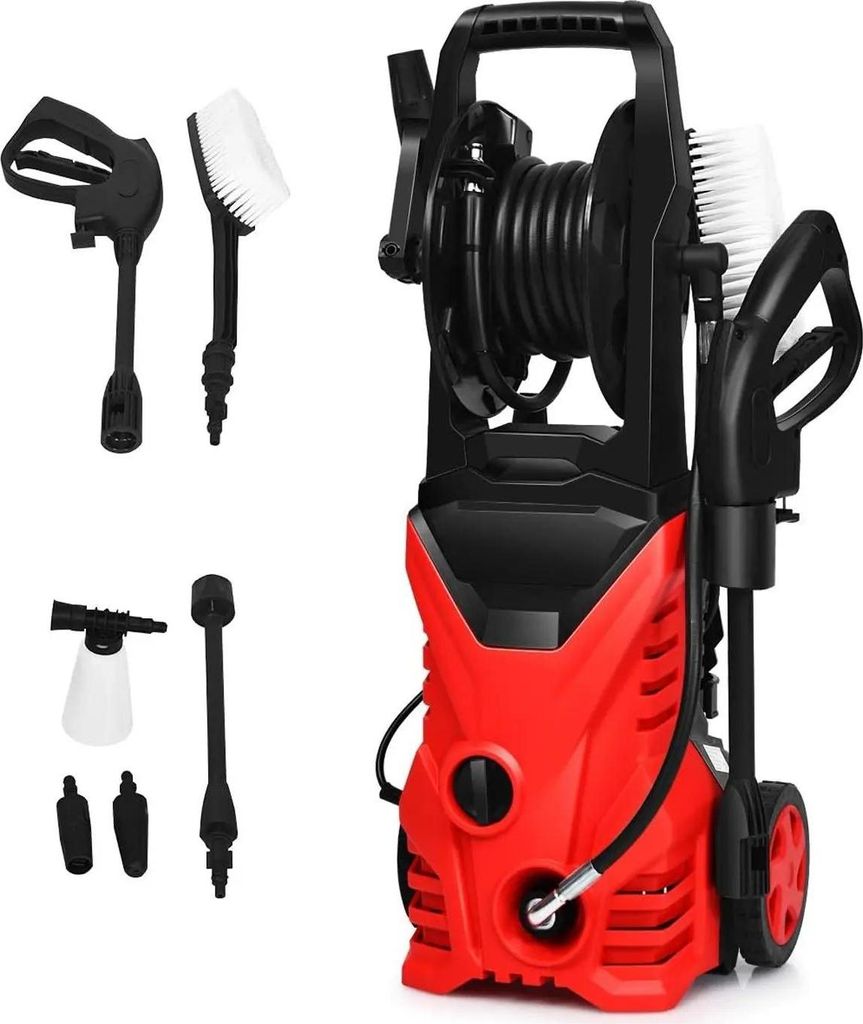 Hochdruckreiniger - Elektrisch 1500 W - 140 Bar - 5 L/min - Wassertemperatur 0–40 °C - Mit Reinigungsmittel