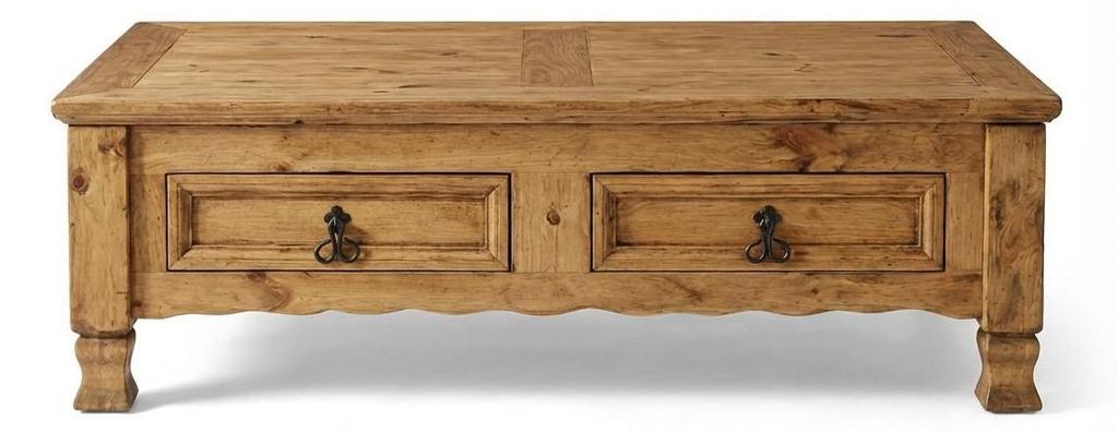 MEXIKO Couchtisch mit 2 Schubladen 120x80 Produktbild 