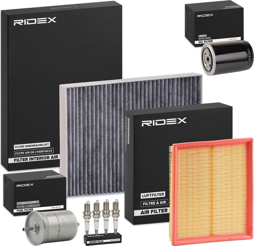 RIDEX Inspektionspaket Filterset für VW PASSAT Variant (3B6) PASSAT (3B3) für SKODA SUPERB (3U4)