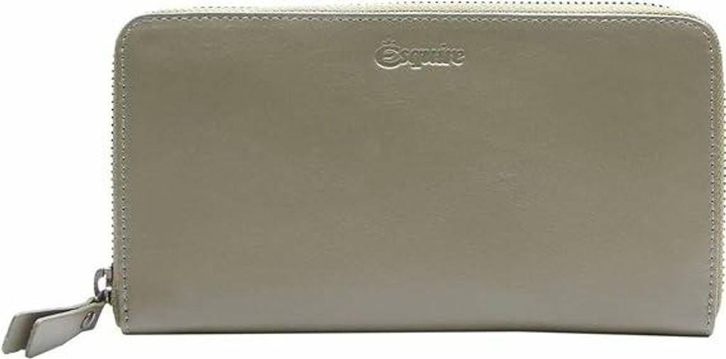 Esquire Leder Geldbörse Peru Zip Around Wallet Olive olivgrün
