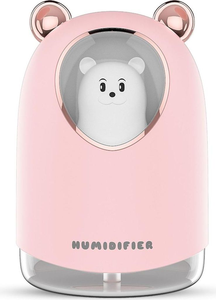 USB-Luftbefeuchter mit Kaltvernebelung und Nachtlicht, Mini-Luftbefeuchter für Katzen, geeignet für Schlafzimmer, Zuhause, Büro und Auto mit aut...