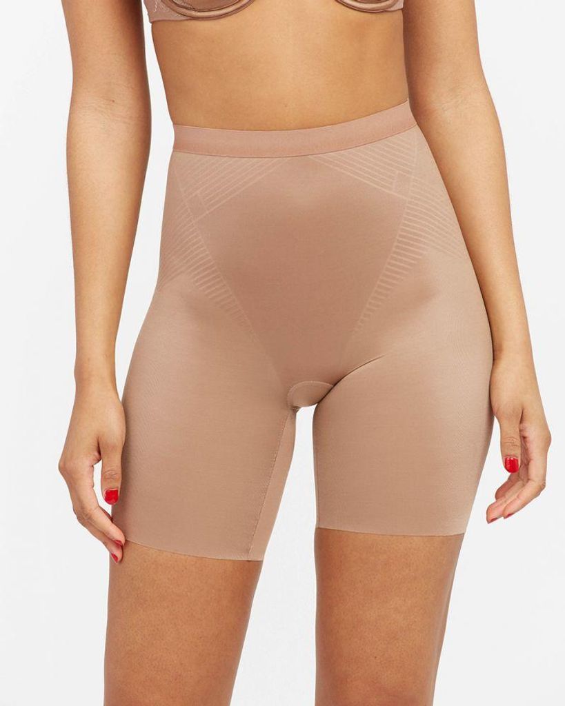 SPANXshape Unsichtbarer Mid-Thigh korrigierender Short – Cafe au lait – L