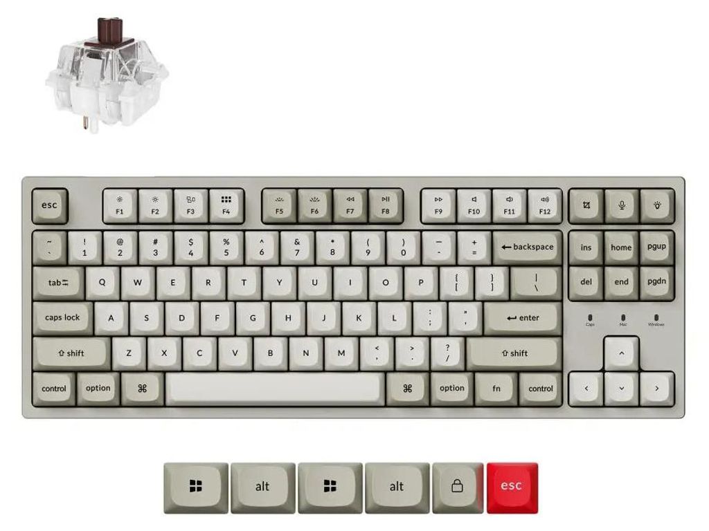 Herní mechanická klávesnice Keychron C1 Pro 8K QMK - Super Obrázek produktu 