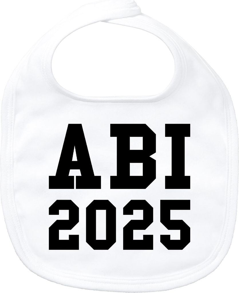 Huuraa Baby Lätzchen ABI 2025 Abitur Geschenk White Baumwolle ABI 2025 Präsent