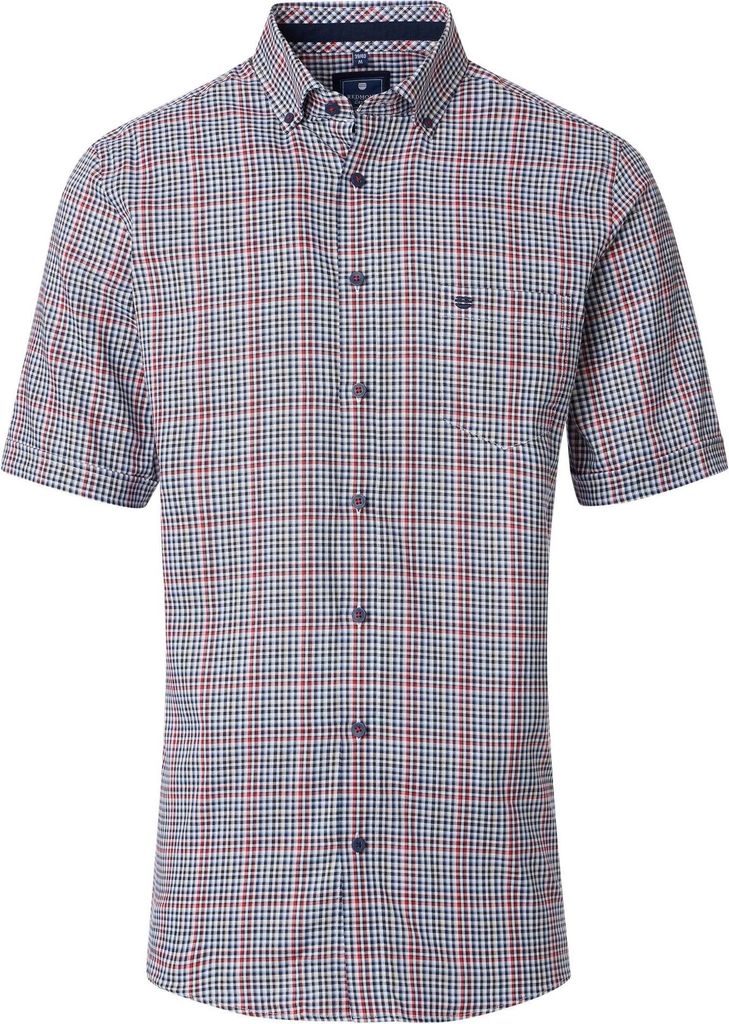 Redmond - Comfort Fit - Herren Freizeithemd Kurzarm (251060999), Größe:S, Farbe:Rot(50)