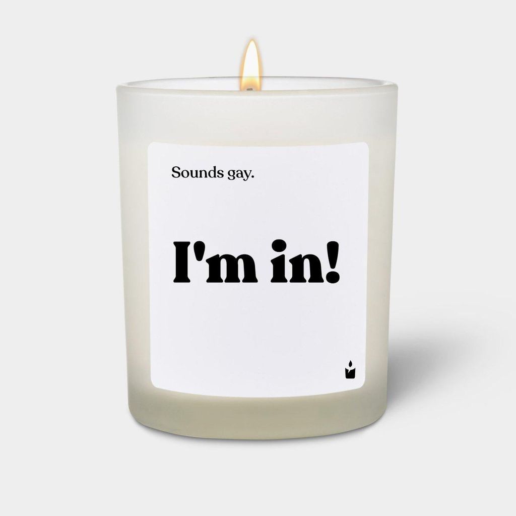 ChattyCandles Duftkerze Weiss Woody Sounds gay. I'm in!
