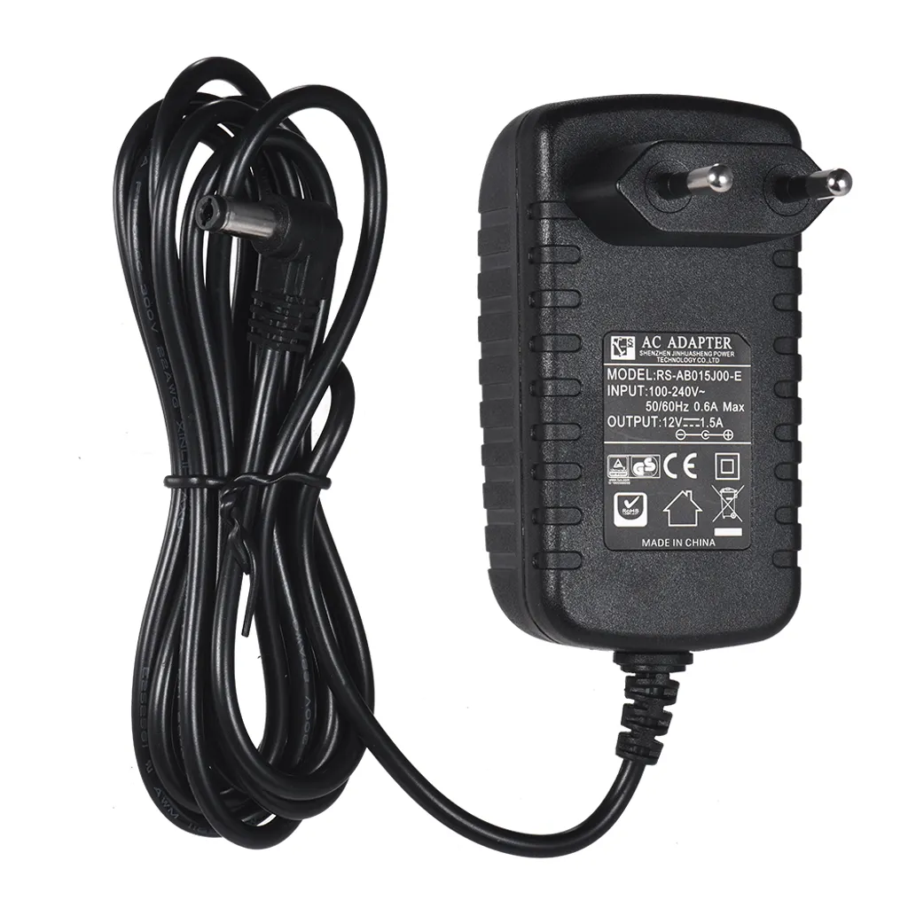 alimentatore 12 V 1,5 A per Viltrox L116T L116B L132T L132B VL-162T Videoproiettori a LED 100-240 V ad ampia tensione - 2