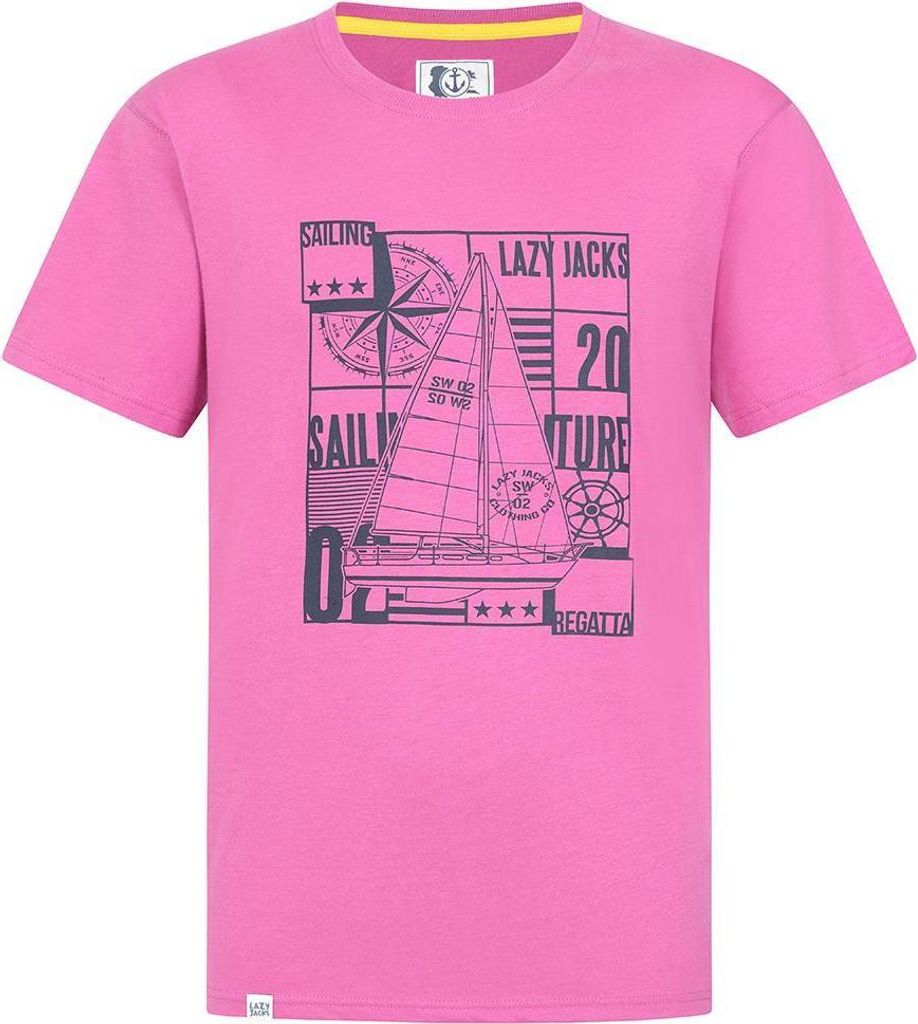Lazy Jacks - T-Shirt für Herren, Baumwolle LJ238 (M) (Himbeere)