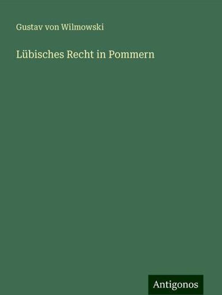 Lübisches Recht in Pommern