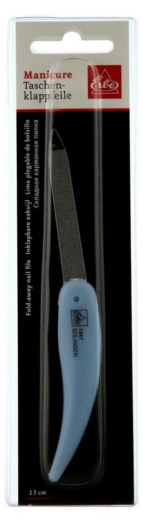 Erbe Solingen Nagelfeilen Taschen-Klappfeile blau (13 cm) Produktbild 