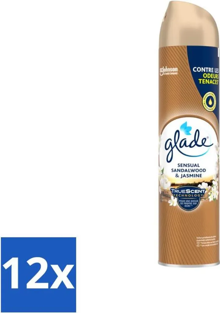 Désodorisant permanent Glade bois de santal jasmin pack de 12