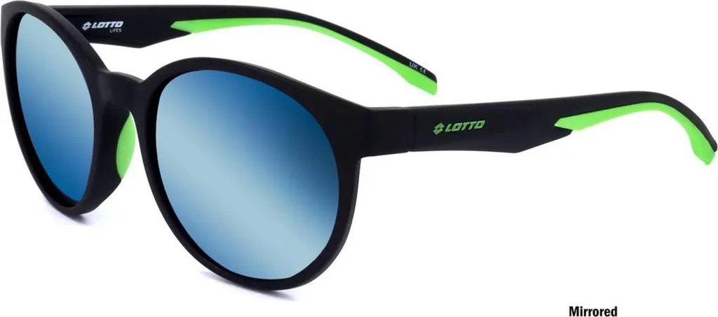 Lunettes de soleil Lotto LS1006 noires et vertes pour le sport et plein air