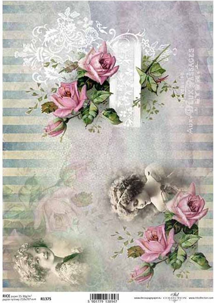 Papier ryżowy do decoupage A4 ITD-R440