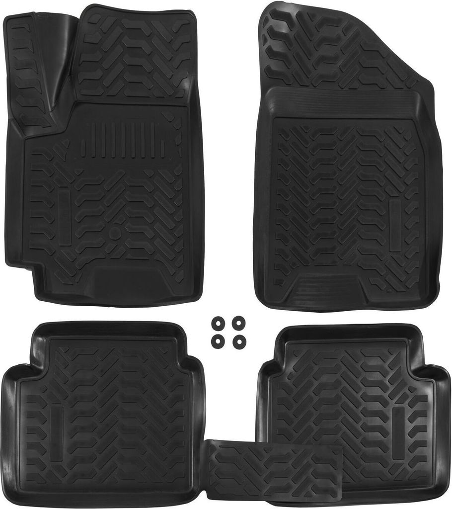 J&J AUTOMOTIVE | 3D Automatten Gummi Matten Gummifußmatten TPE Passend Für Kia Optima 2016-2020, Schwarz, Anti-Rutsch, Allwettermatten, Passgenau...