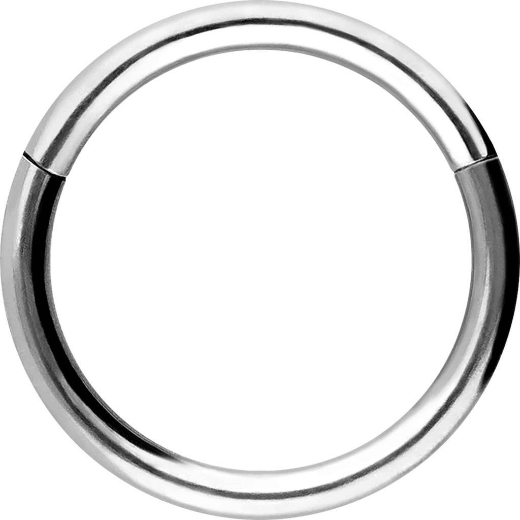 Ohrpiercing, Nasenpiercing, Septum Piercing Chirurgenstahl Segmentring Clicker Silber Innendurchmesser: 8mm + Stabstärke: 1mm