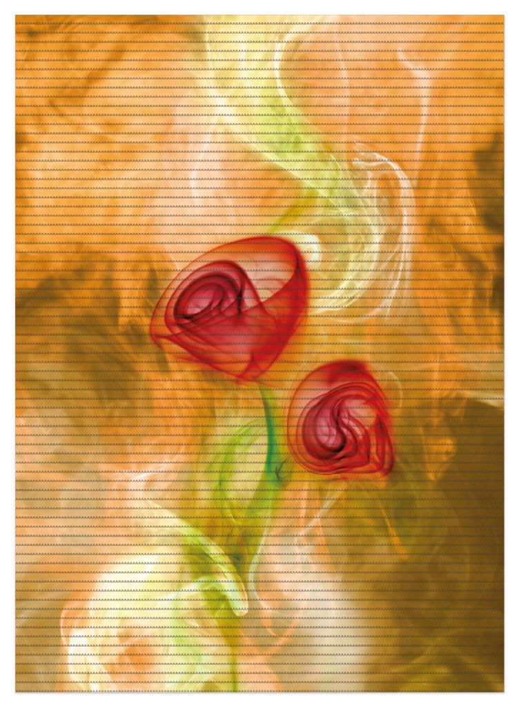 Wallario Duschmatte Antirutschmatte Badmatte Fußmatte Abstrakte Rosen, Größe ca. 90 x 65 cm