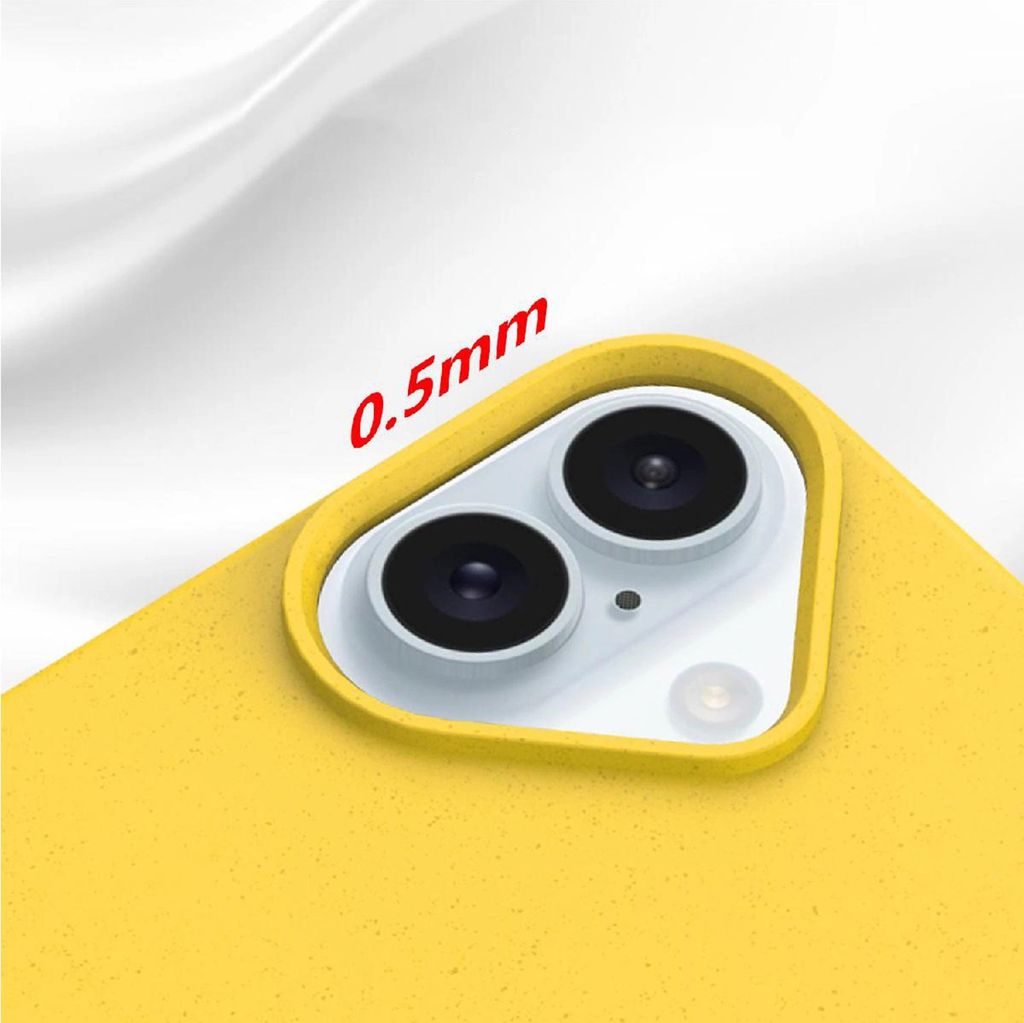 Hurtel Multiple Color Wheat Bran Case, Cover, Apple, iPhone 16, 15,5 cm (6.1"), Gelb