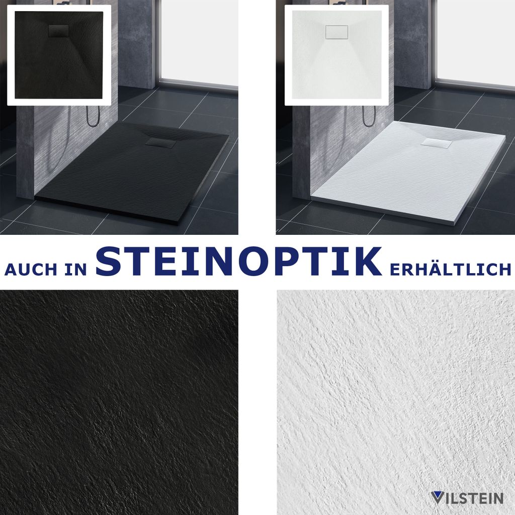 VILSTEIN Duschwanne | Mineralguss | 5 cm Superflach | Produktbild 8