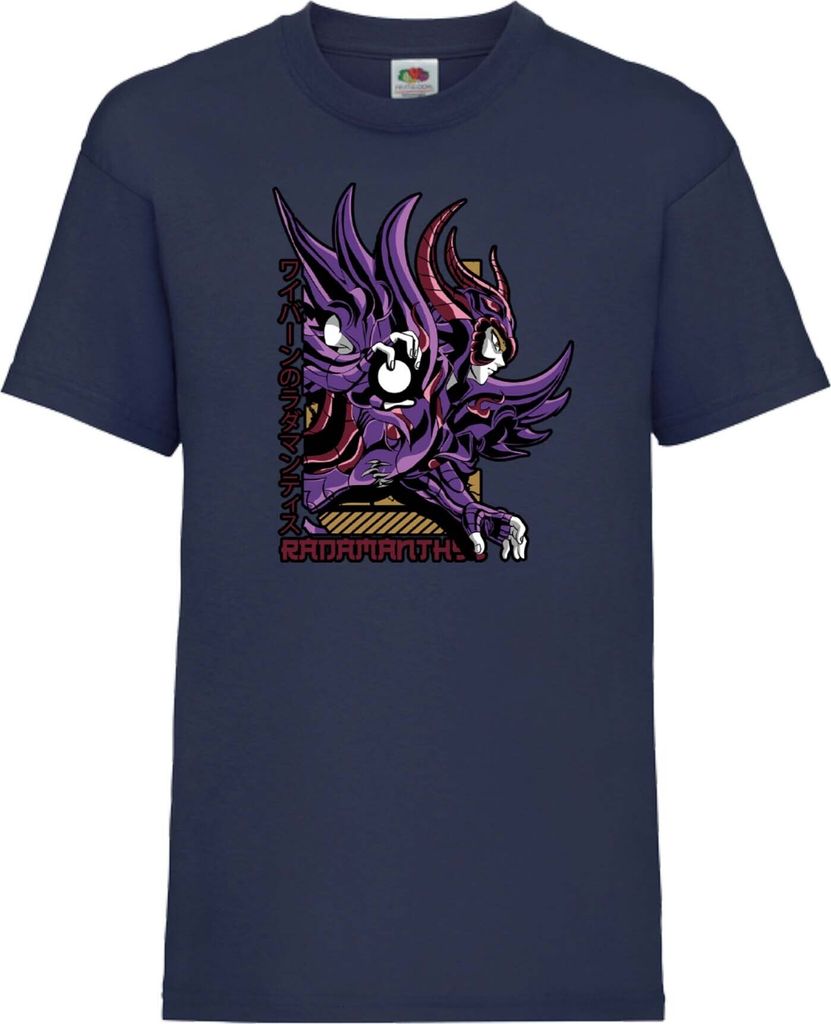 Kinder T-Shirt Saint Anime Seiya Knights Of The Zodiac Wyvern Rhadamanthys, 12-13 Jahr - 152 / Rot