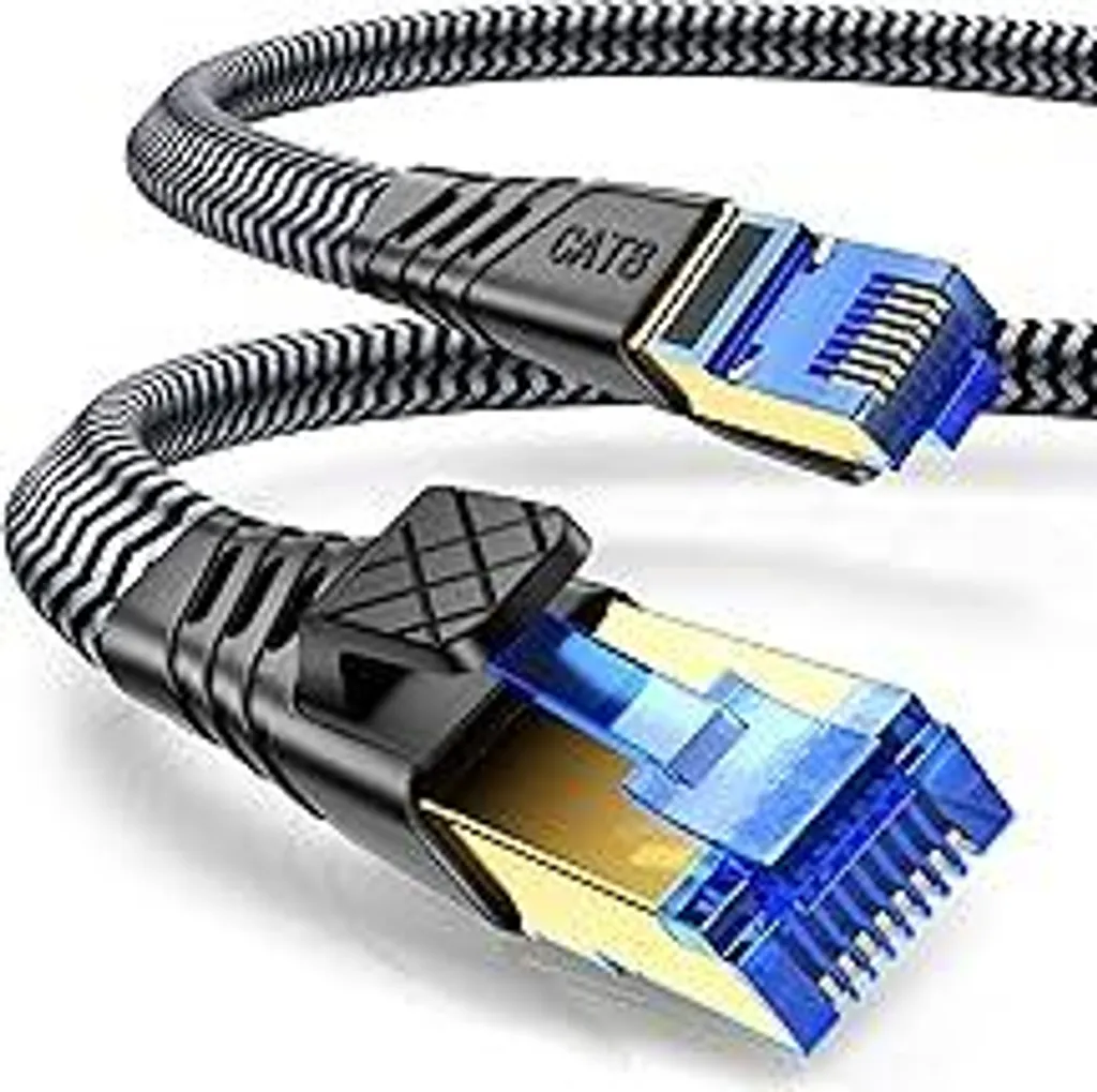 Cavo LAN Cat 8 40Gbps: Cavo di Rete Piatto per PS5 e PC Gaming