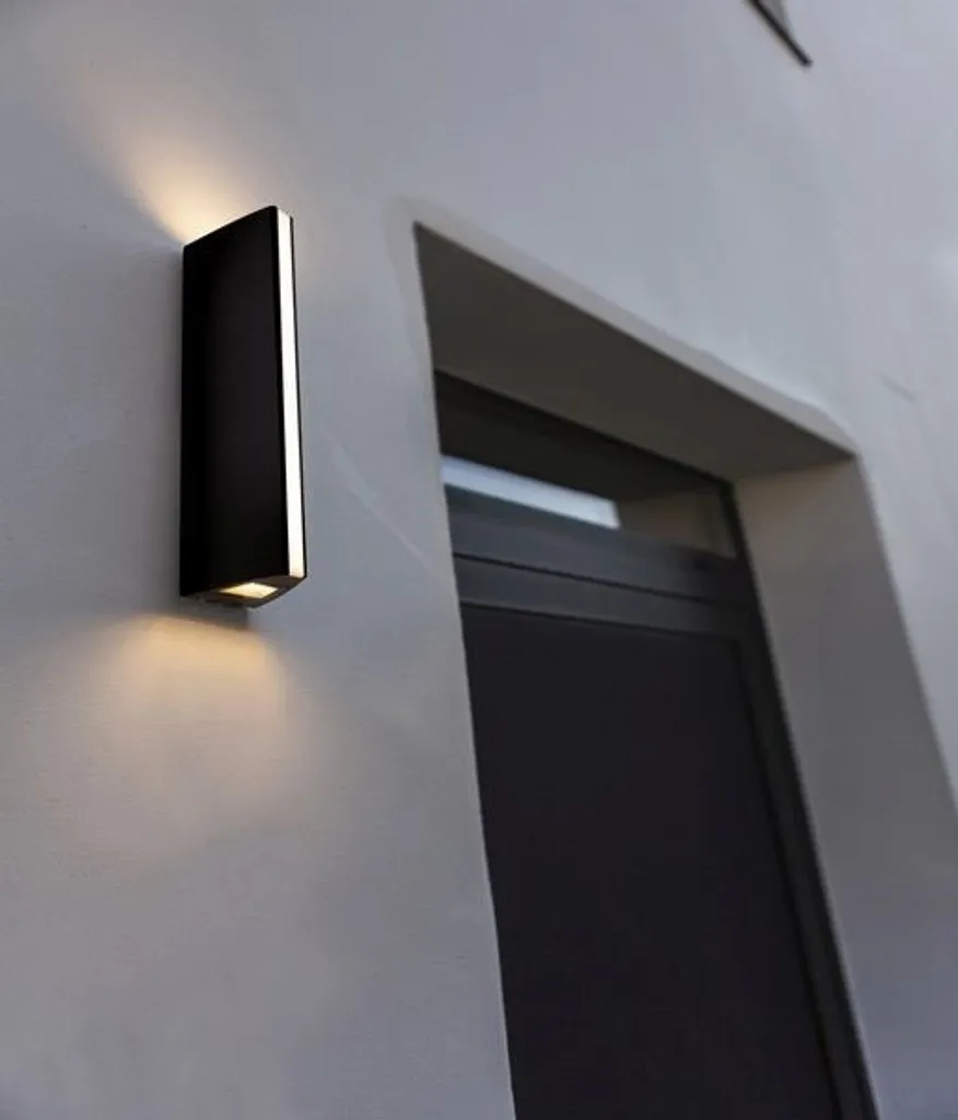 Luminaire extérieur mural LEO Noir pour Éclairage de Façade et de Jardin