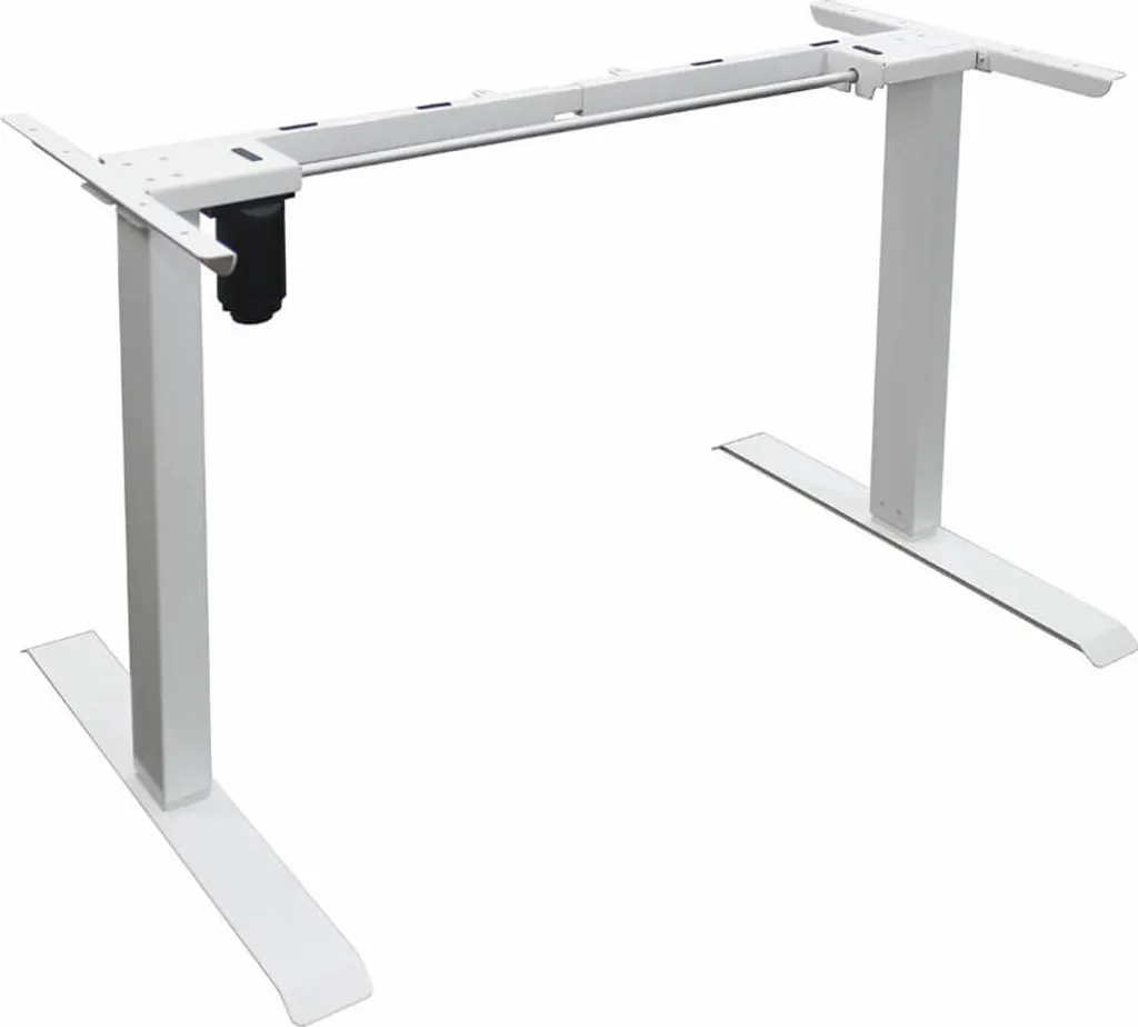 Home Deluxe Axion Piètement de Bureau Blanc 150x125x70 cm Acier Carbone