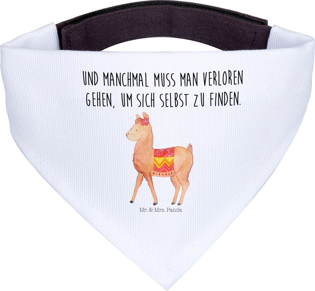 Mr. & Mrs. Panda Halstuch Hund Alpaka Stolz - Weiß - Geschenk, Hunde Hals Tuch, Für, Lama, Bandana