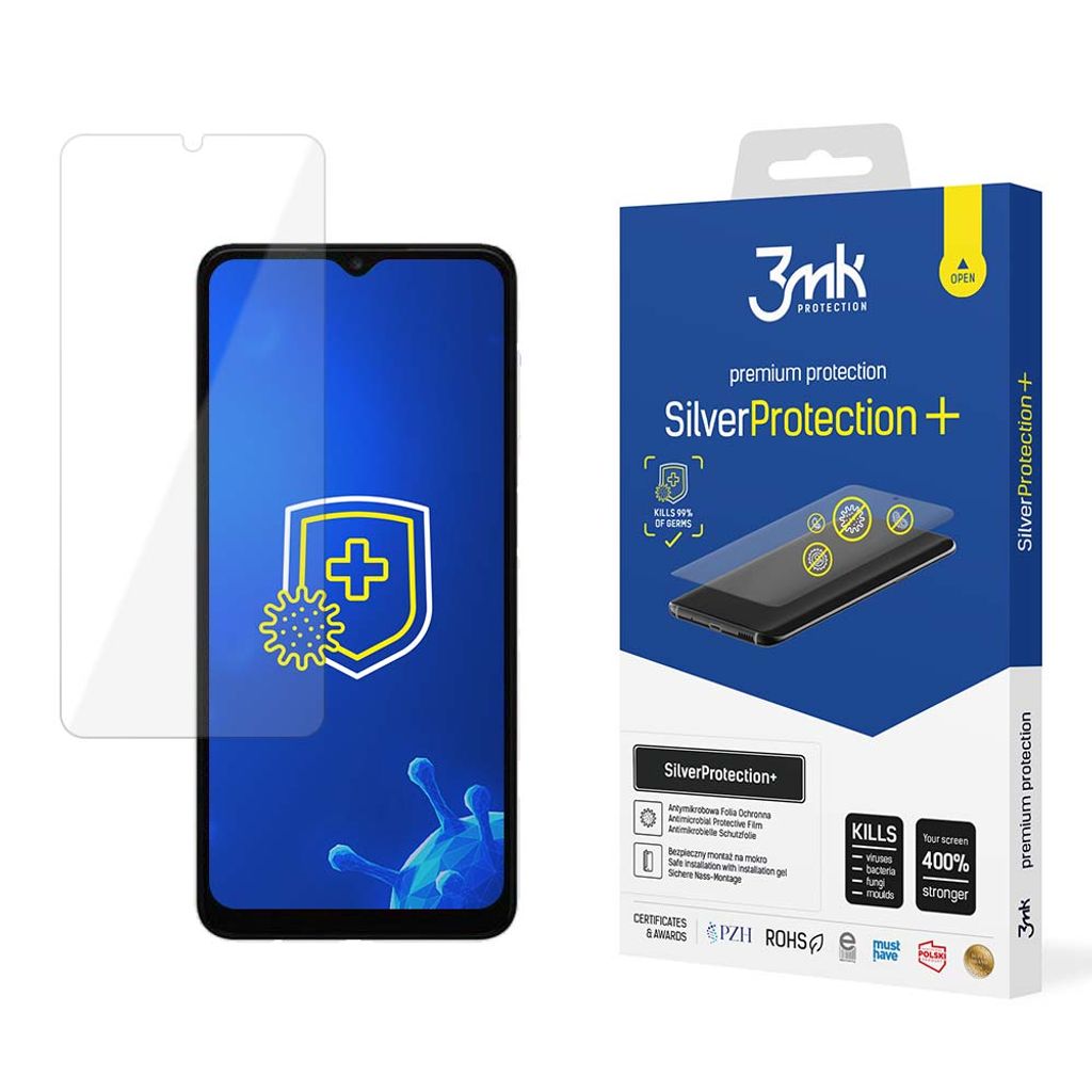 3mk Display Antimikrobielle Schutzfolie SilverProtection+ für Samsung Galaxy A04s 0,21mm Self-Heal