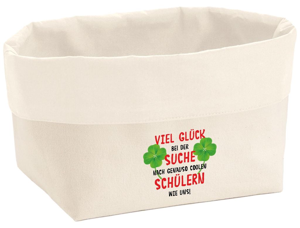 Huuraa Organizer Glück bei suche coole Schüler 8 Liter Large Canvas Baumwolle Utensilo Geschenkidee