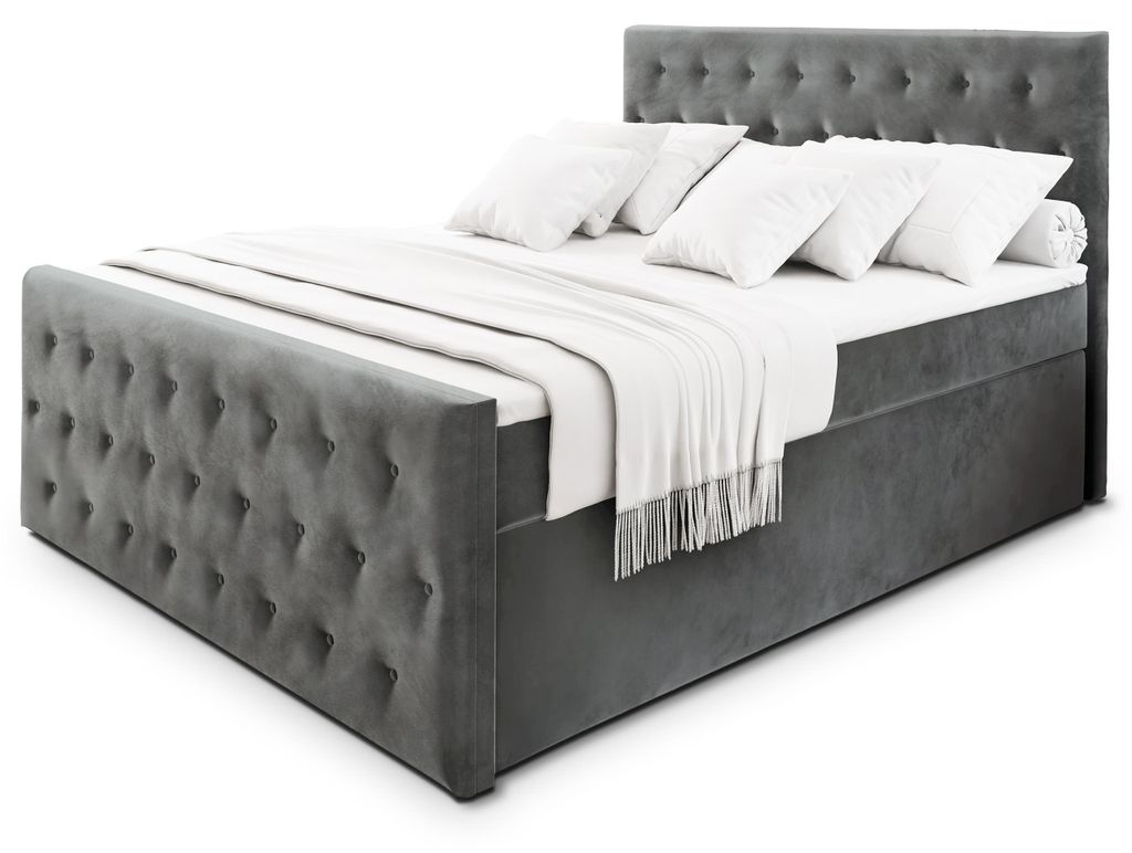 Masseno Boxspringbett FONDI 140x200 cm Komplett-Set mit Produktbild 