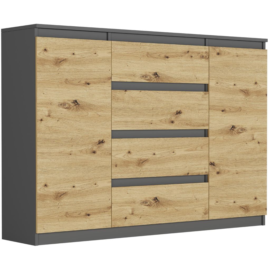 Komoda 140 cm so zásuvkami a dvierkami FRAMIRE R-140-S4, Obrázok produktu 