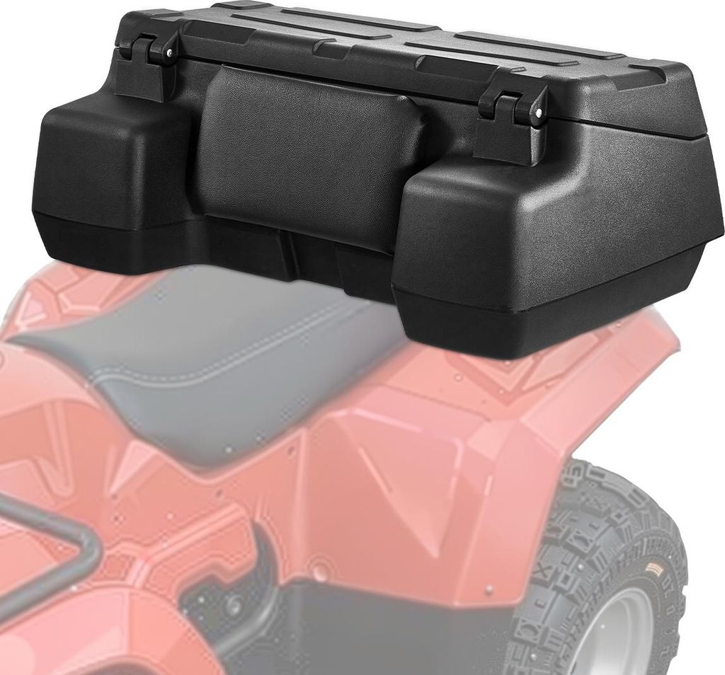 VEVOR ATV-Heckaufbewahrungsbox 95 L Heckfrachtbox mit gepolsterter Rückenlehne & wasserdichter LLDPE & abschließbarer Getriebeaufbewahrungsbox, p...