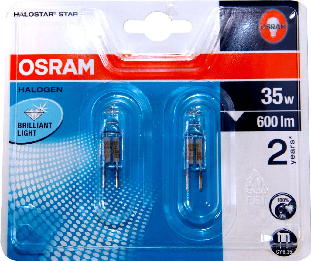 OSRAM Halogenstift Star 35W 12V Gy6,35 Blister 2 Stk