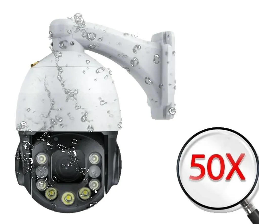 Caméra de Surveillance WiFi Extérieure 50x Zoom Optique et Vision Nocturne