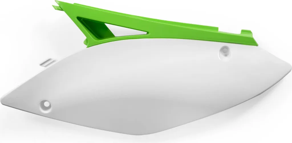 Plaque latérale Acerbis verte et blanche pour moto Kawasaki KX F