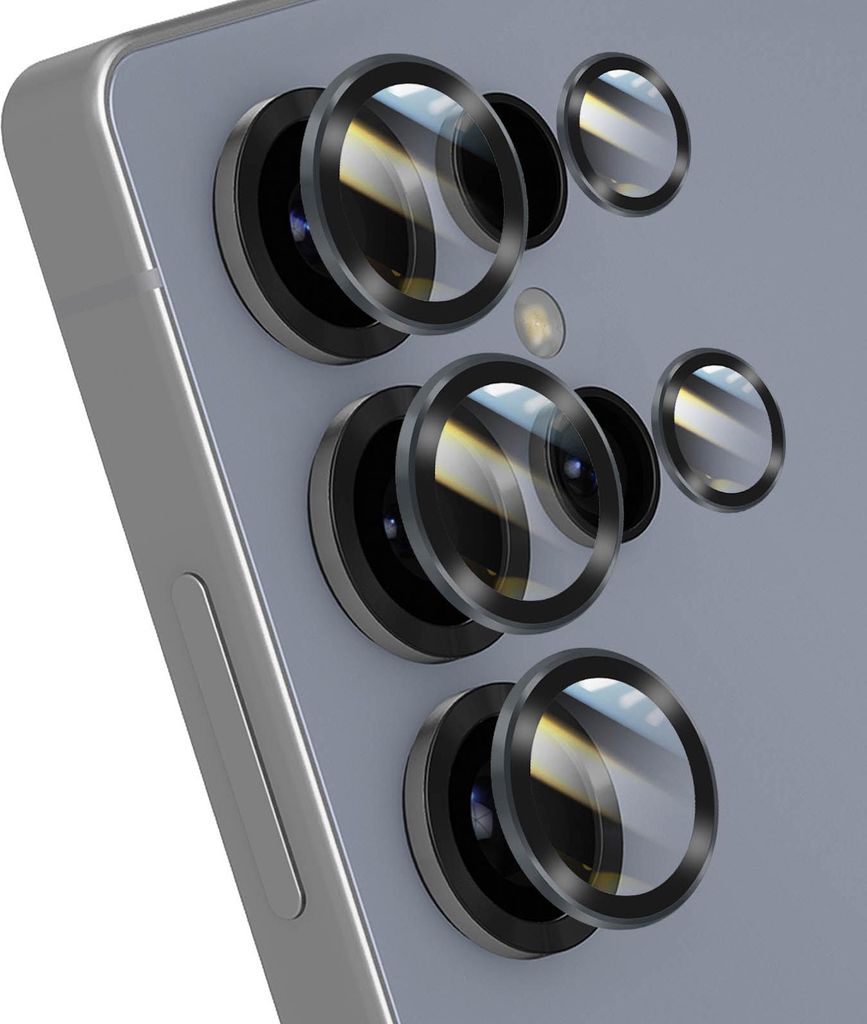 Forcell, Kameraschutz Galaxy S25 Ultra Panzerglas Antireflex Alurahmen, Grau