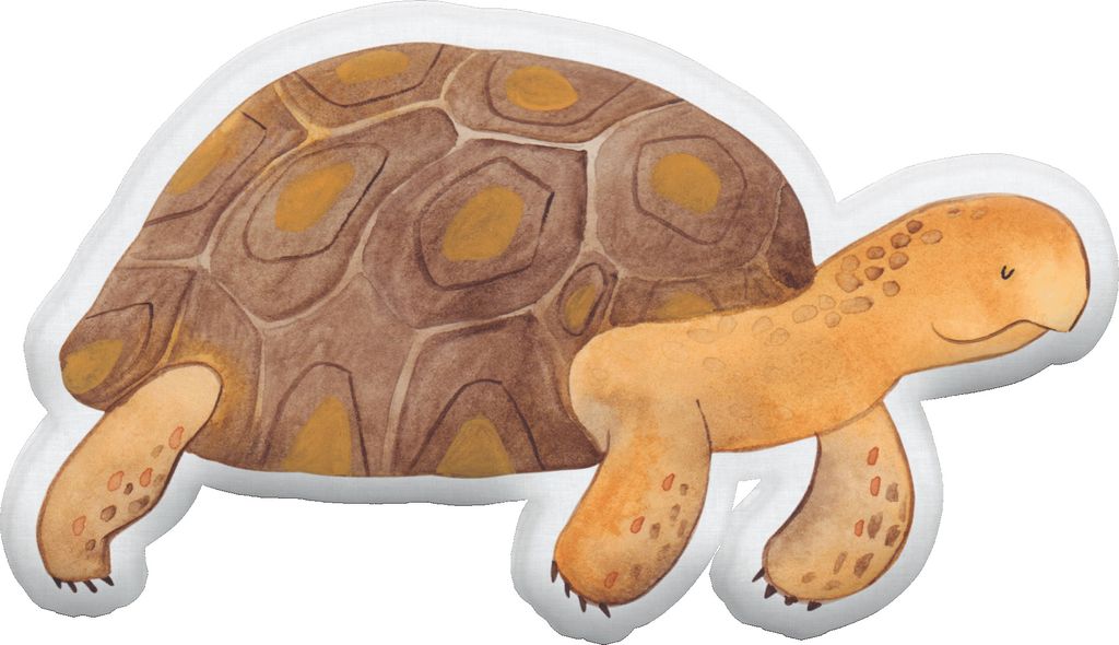 Mr. & Mrs. Panda Dekokissen Schildkröte Marschieren 70 cm - Weiß - Geschenk, Schildkröten, Meer, Abenteuer, Lieblingsmensch, Kuschelkissen, Moti...