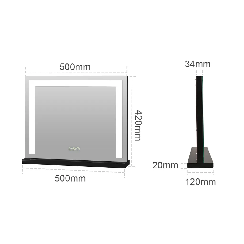 Miroir de Table Lumineux Idéal Coiffeuse pour Maquillage de Précision