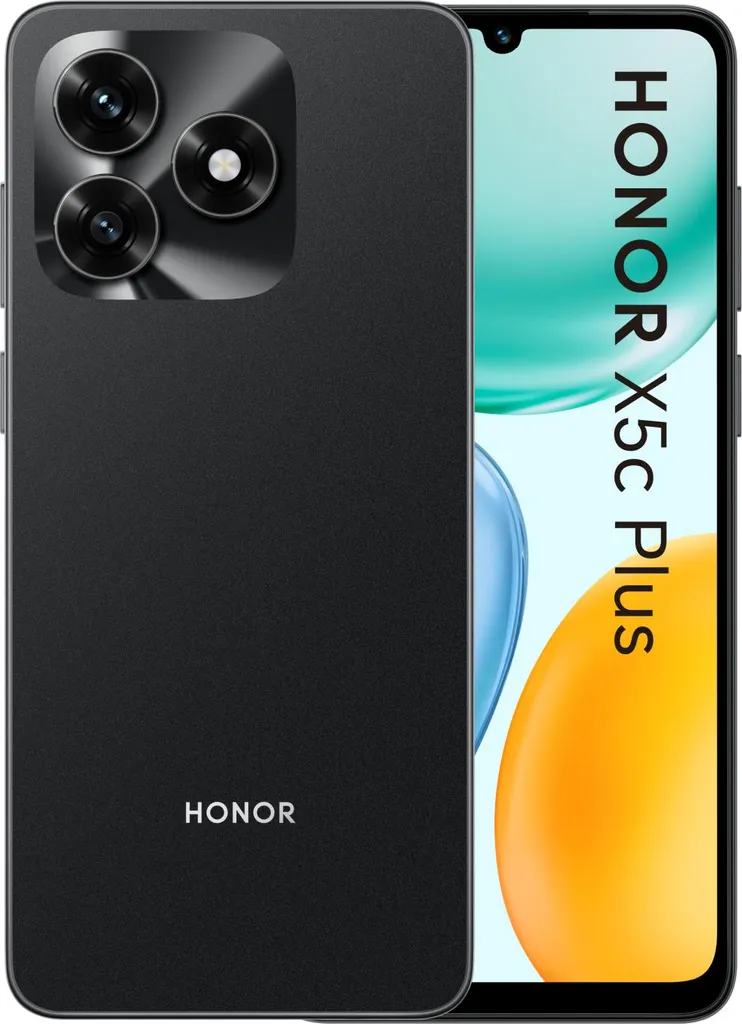 HONOR X5c Plus Smartphone 4G 128 Go Midnight Black avec batterie durable