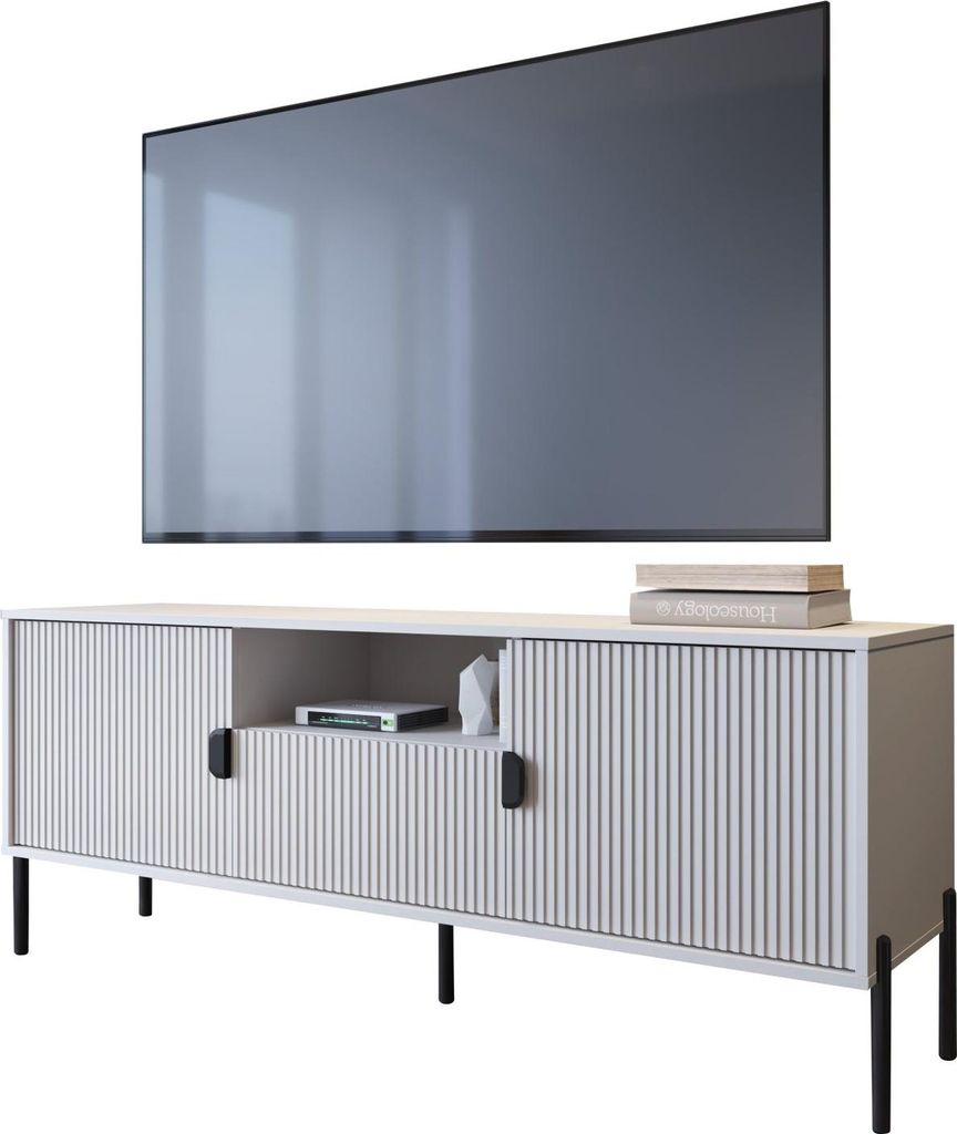 Rabatt - TV-Schrank, 155x40x69h cm Beige, eine Schublade