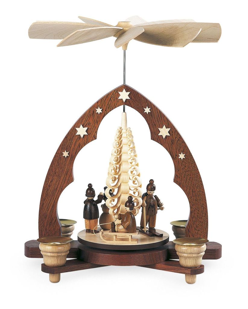 1-stöckige Pyramide Winterkinder (28cm) von Müller Kleinkunst
