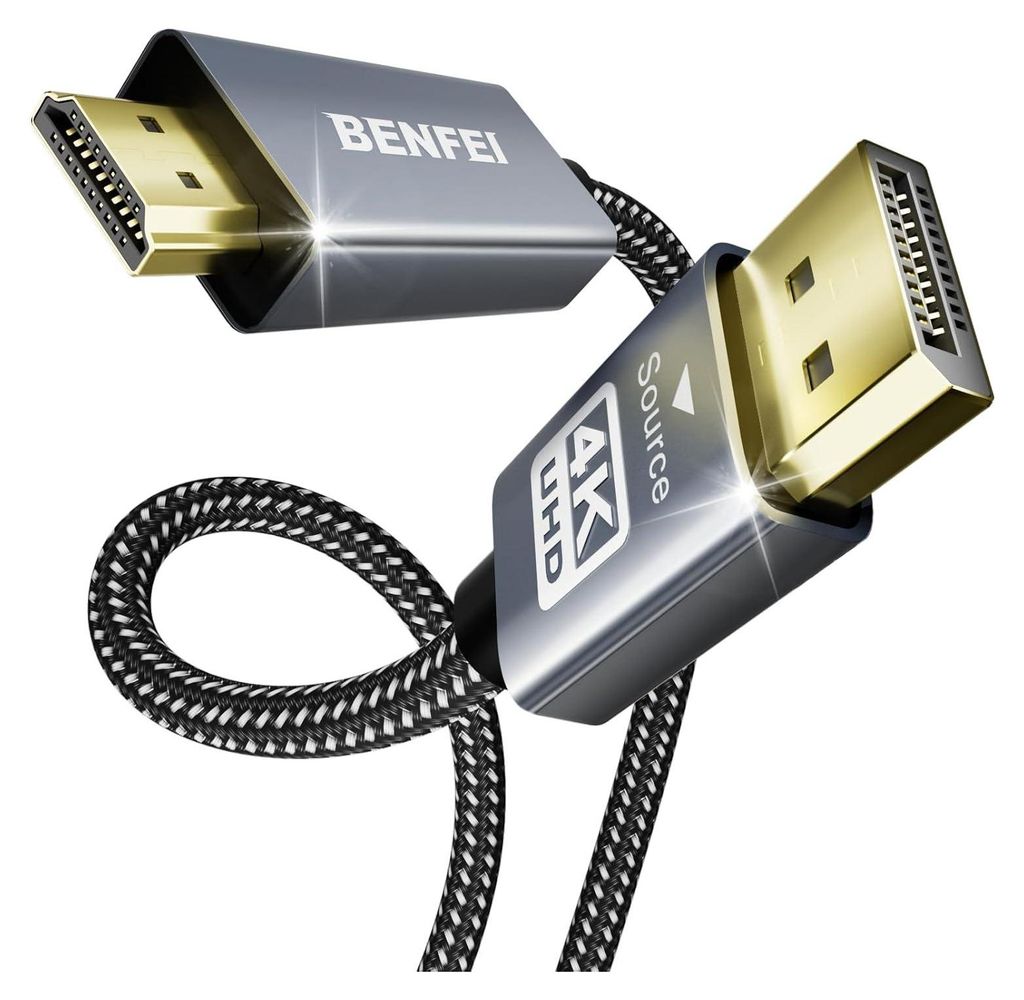 BENFEI HDMI-Kabel DisplayPort auf HDMI Kabel 1.8m 4K 30Hz Produktbild 