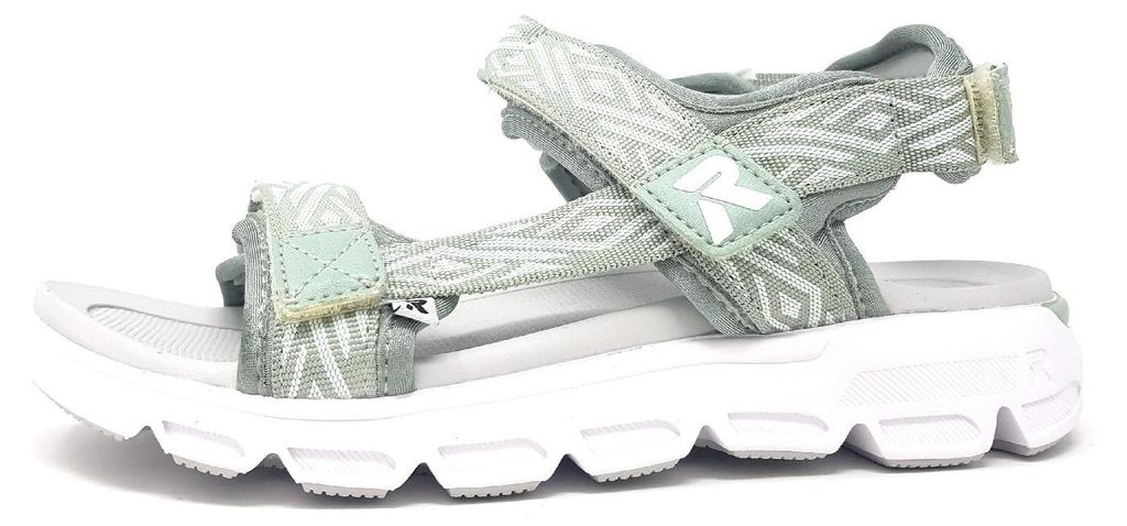Sandales vertes Rieker pour femmes, chaussures de loisirs Image du produit 