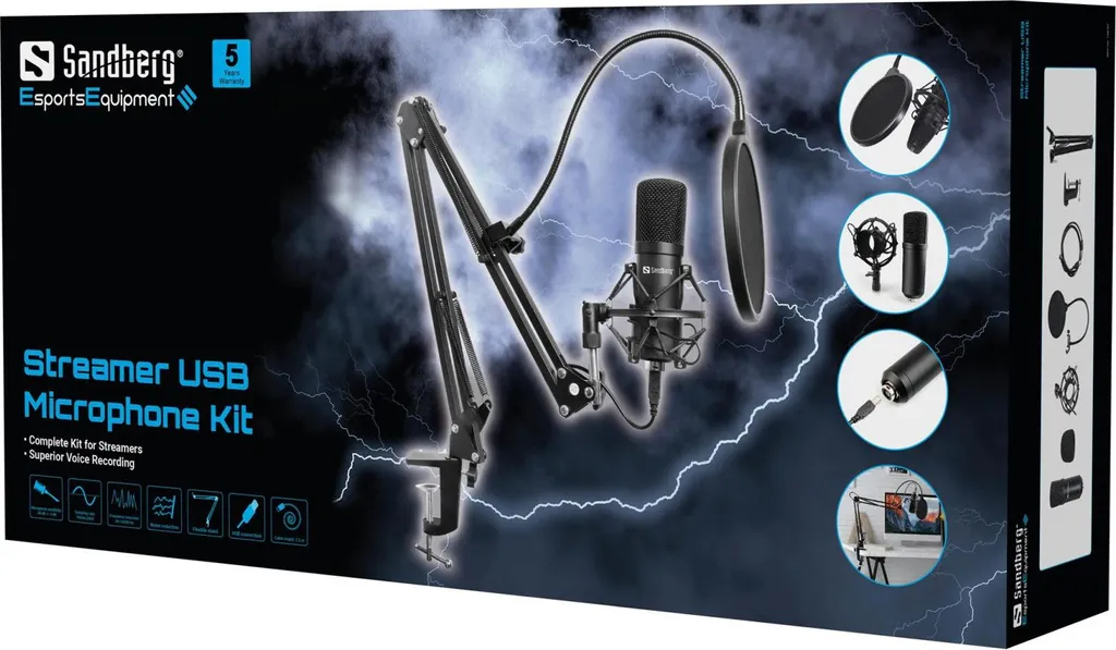 Kit Micro USB pour Podcast et Vidéo YouTube avec bras de suspension - 4