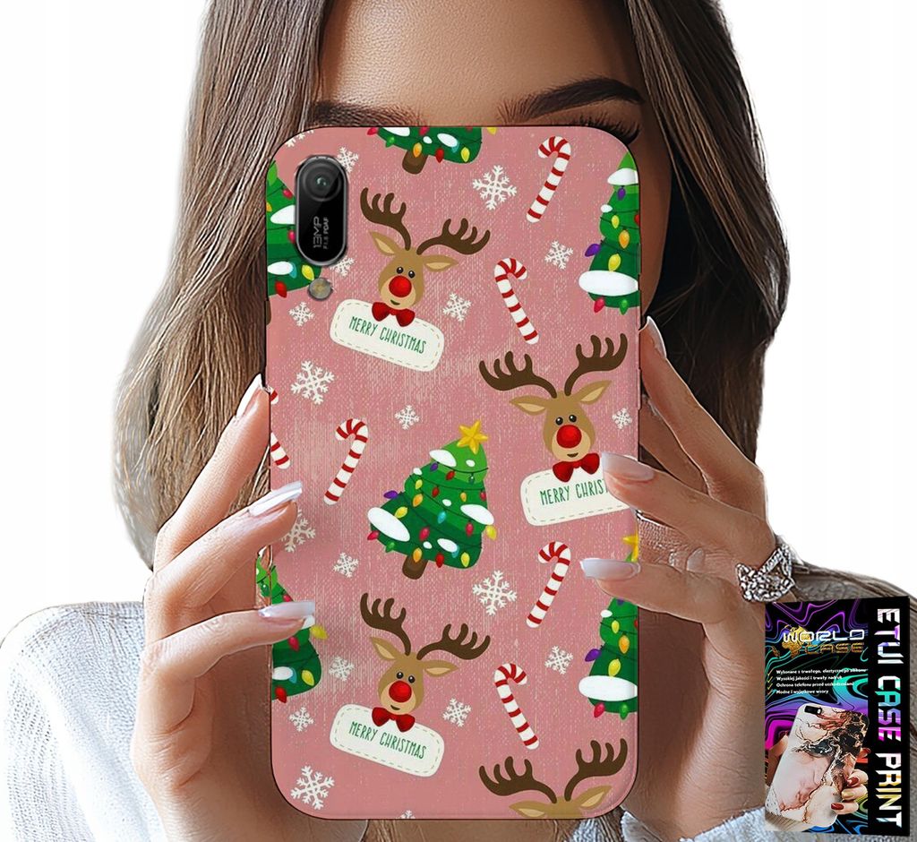 Hülle Für Huawei Y6 2019 - Festliche Rentier Weihnachtsbaum Stange Designs