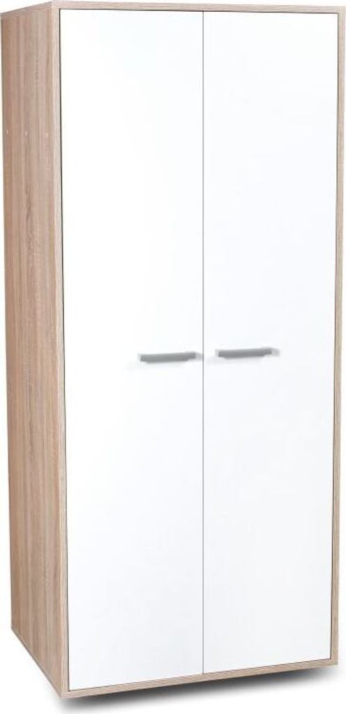 78 cm breiter Kleiderschrank mit 2 Türen | Farbe: Sonoma Eiche