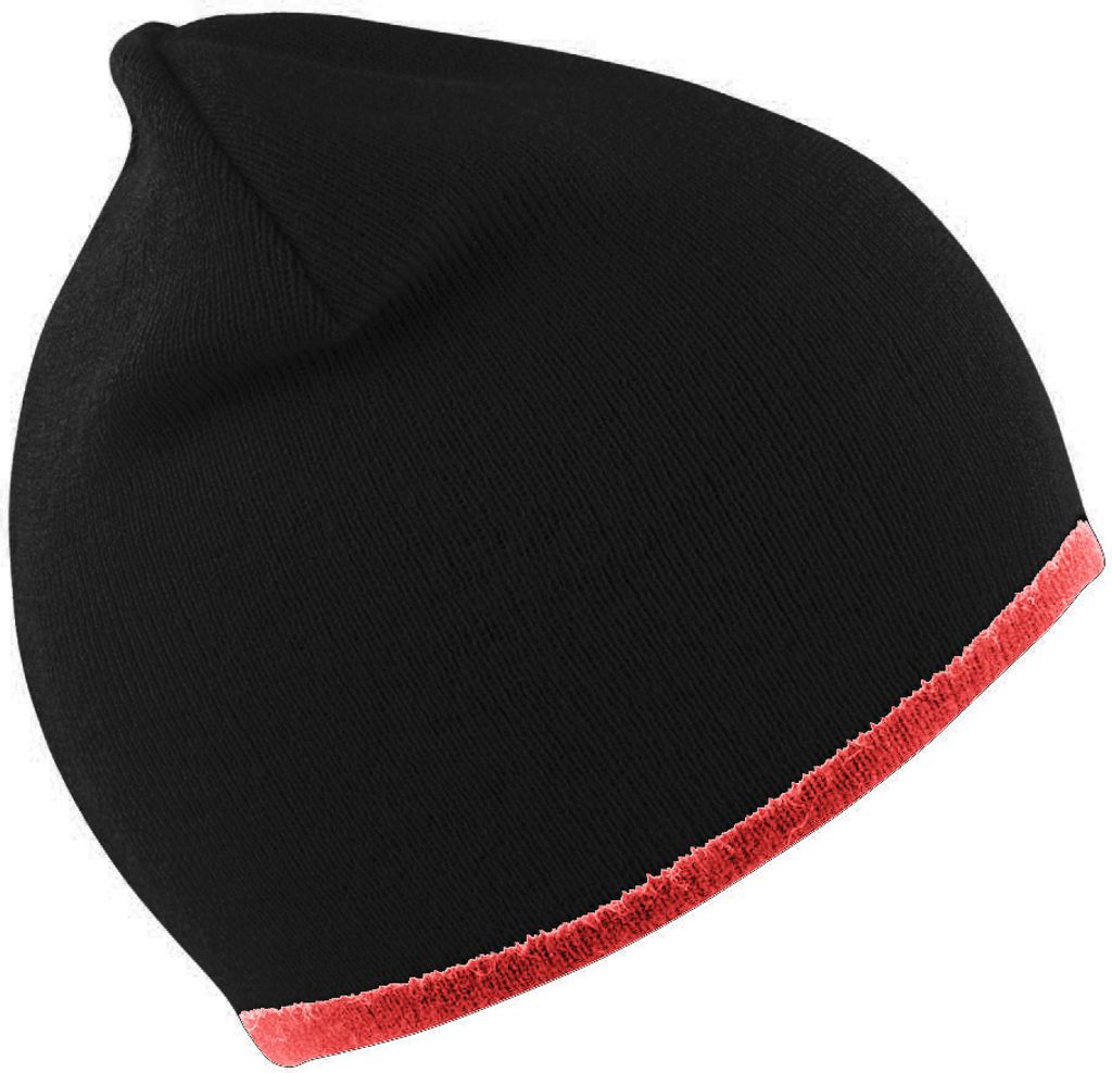 Result Uni Wintermütze / Mütze, wendbar BC977 (Einheitsgröße) (Schwarz/Rot)