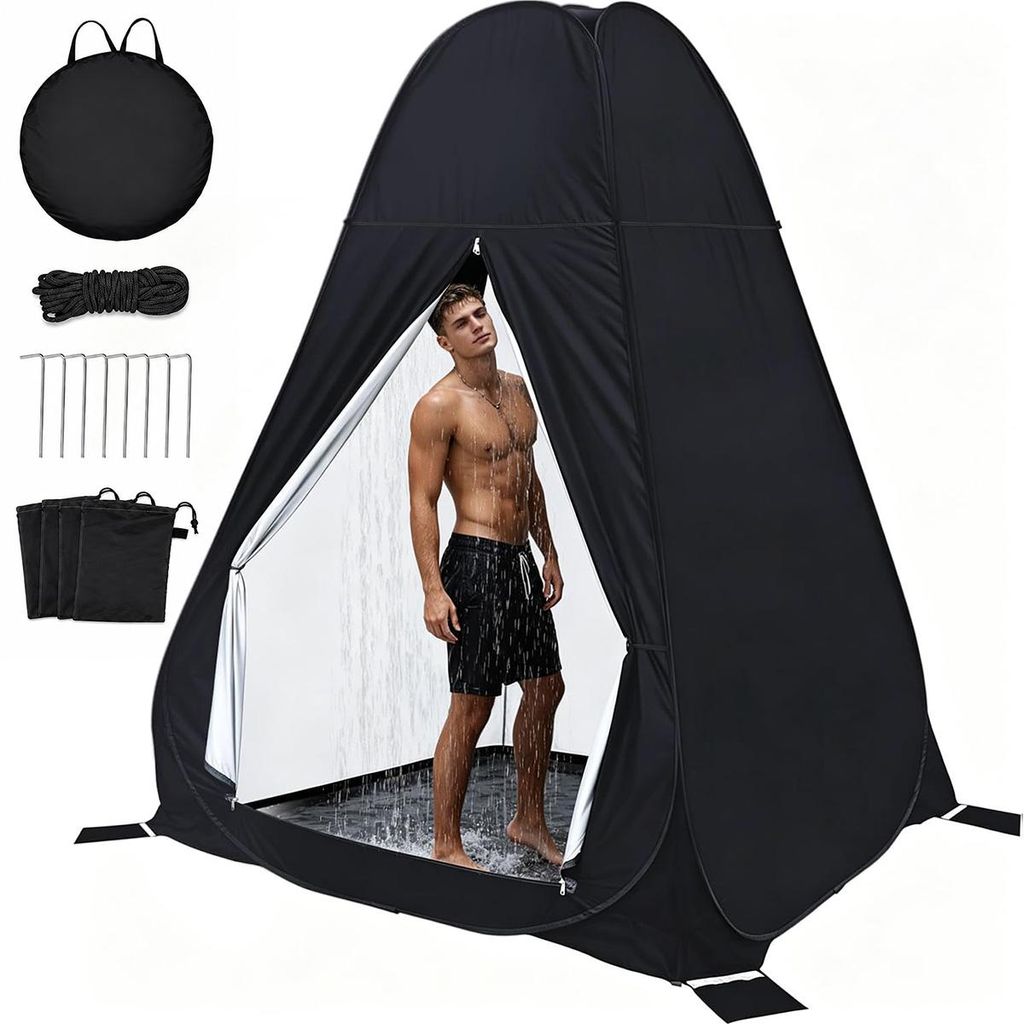 Pop Up Duschzelt 190x120x120cm, UV50+ Camping Pop-up Produktbild 