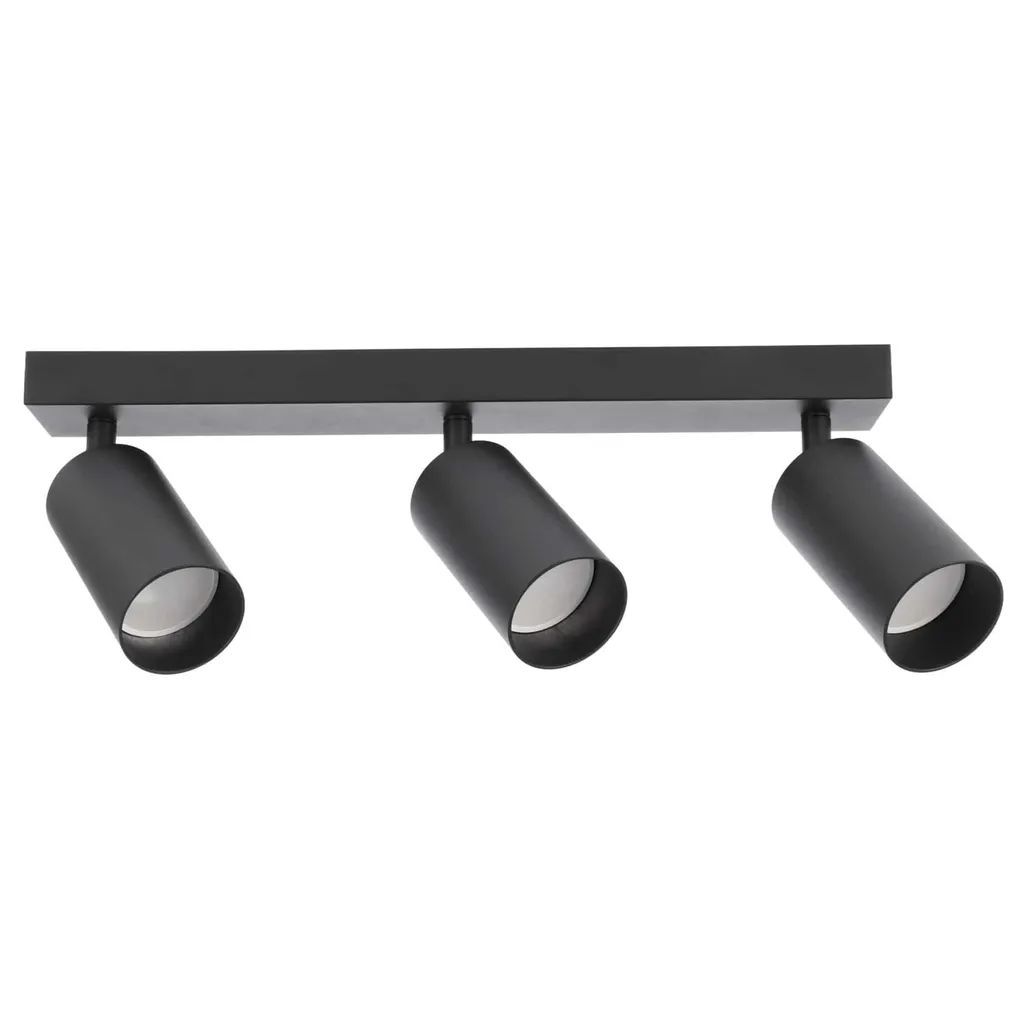 EDO777349 MALGA 3 Nero | Faretto di Design a 3 Luci Orientabili GU10