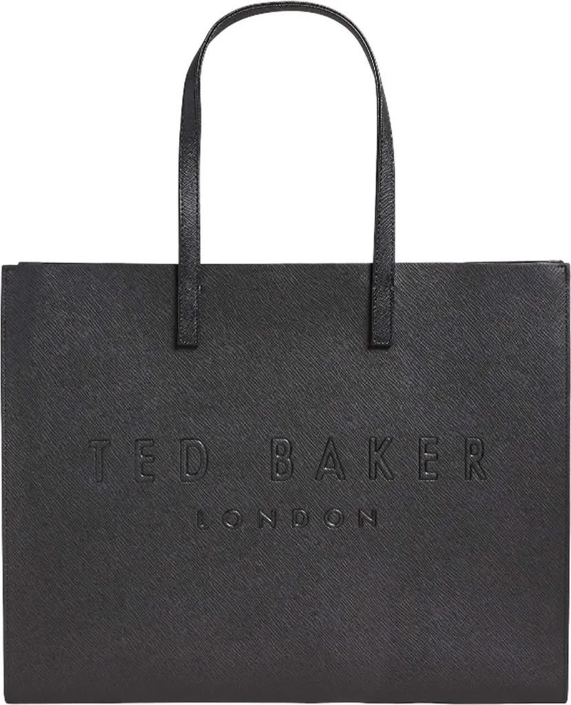 Sac Ted Baker Sukicon Noir Crosshatch East West Icon Bag Design Structuré